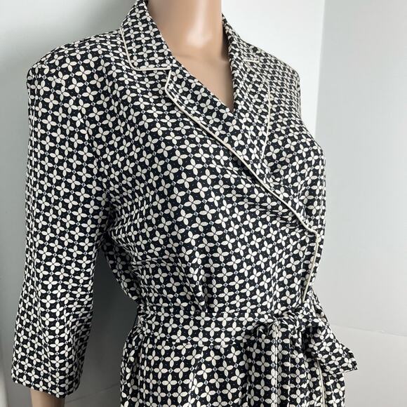 Top Shop Retro Geometric Print Belted Wrap Mini Dress - Picture 6 of 12